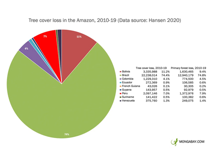 Tree cover loss in Amazon Tree cover loss in Amazon